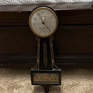 Gilbert Antique Black and Gold Wall Clock